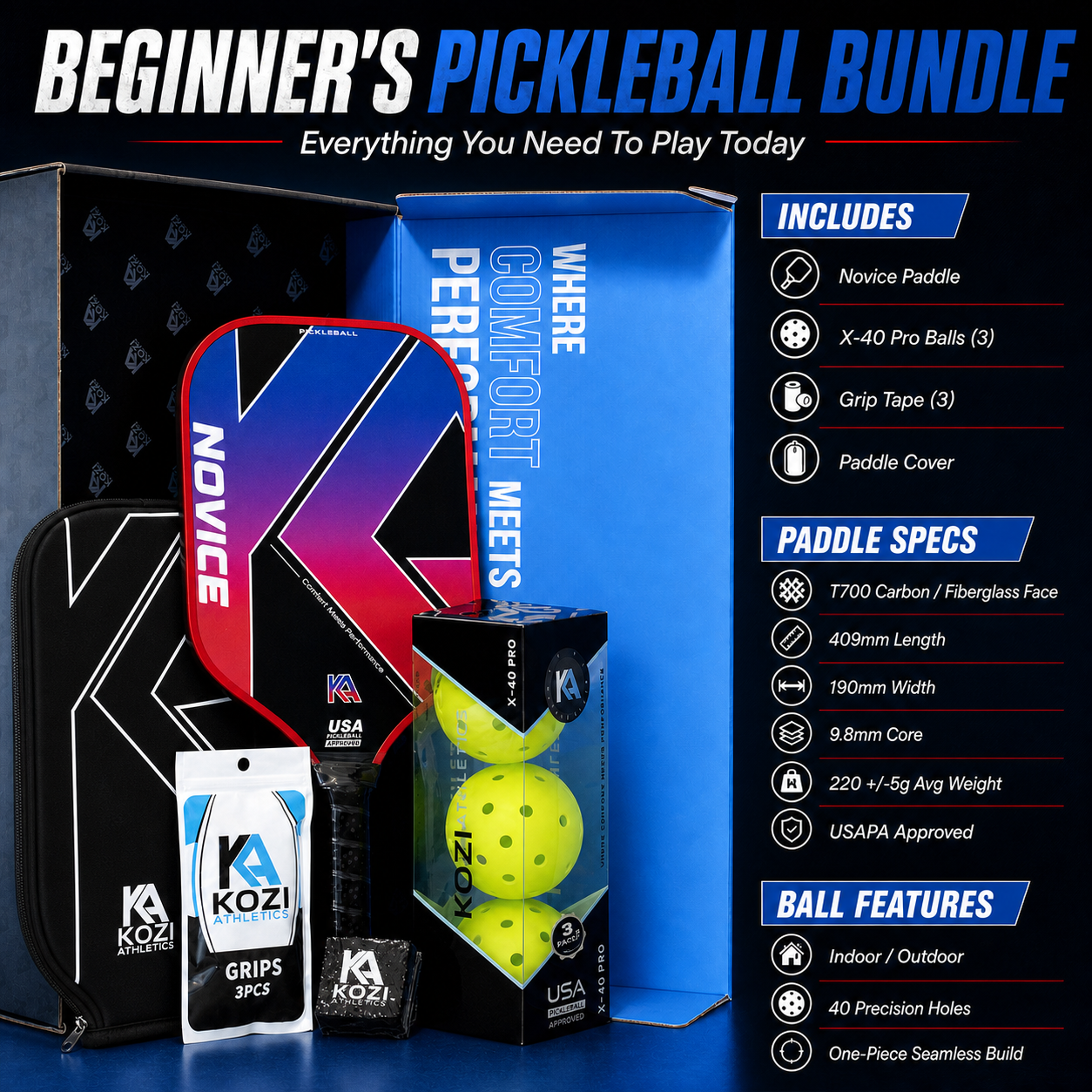 Novice Pickleball Bundle – Kozi Athletics